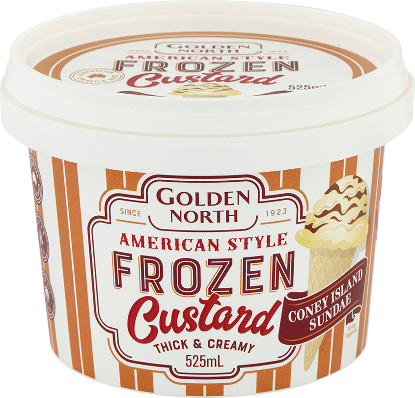 Golden North Frozen Custard Container PNG