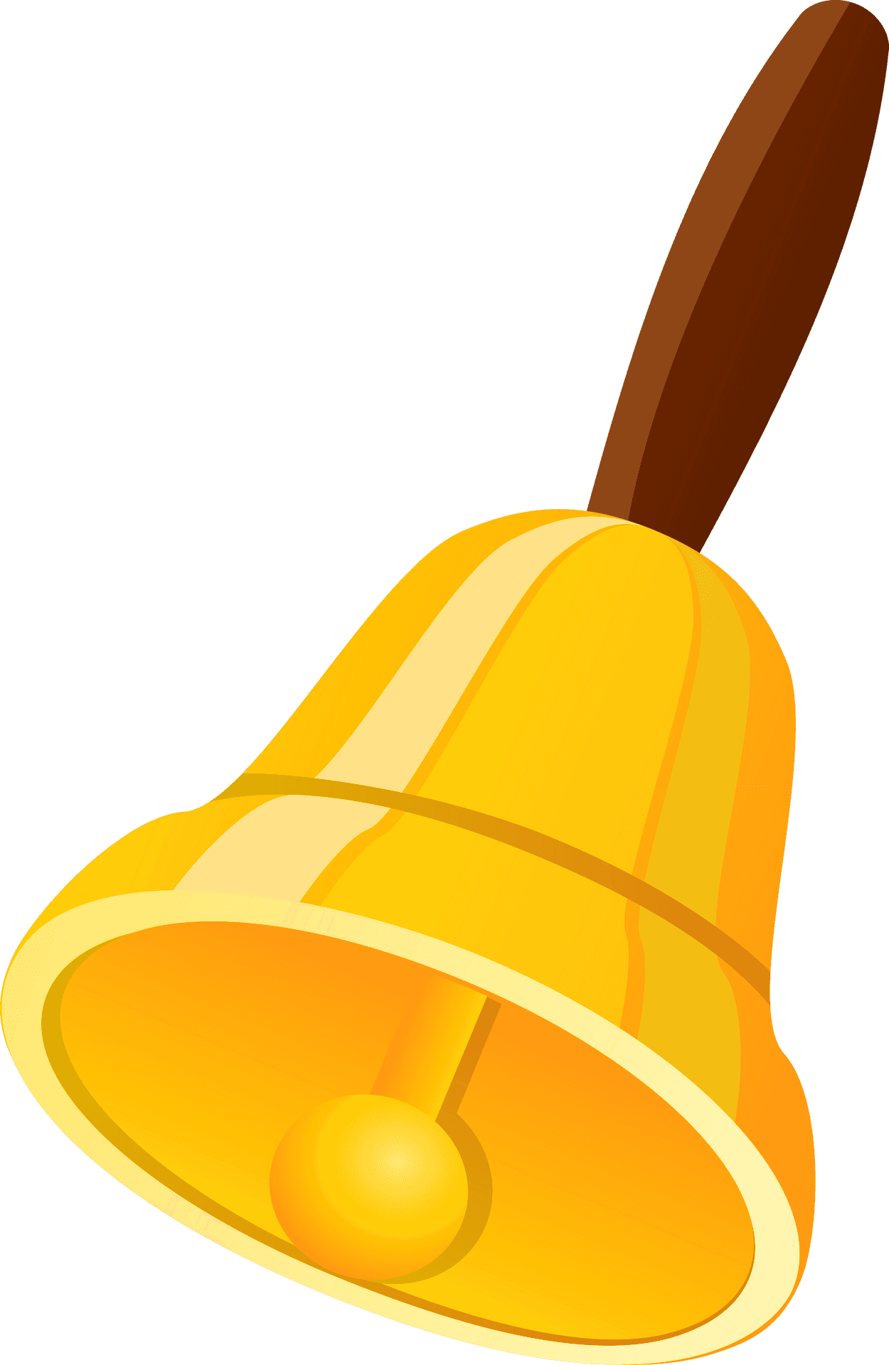 Golden Notification Bell Icon PNG
