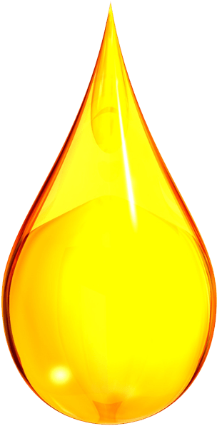 Golden Oil Drop Graphic PNG