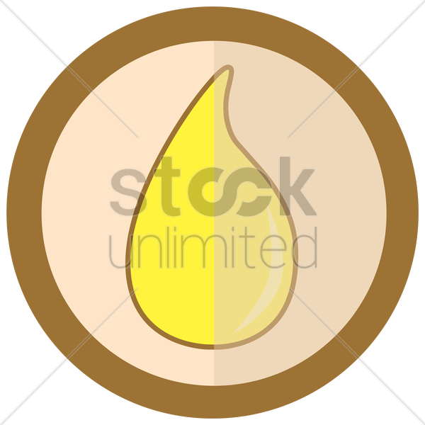 Golden Oil Drop Icon PNG