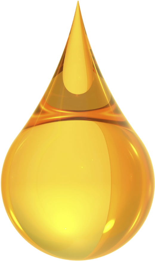 Golden Oil Drop Illustration PNG
