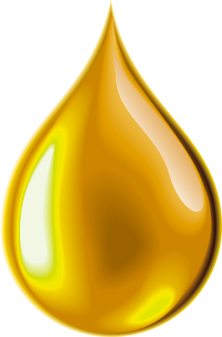 Golden Oil Drop Illustration.png PNG