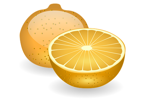 Golden Orange Illustration PNG