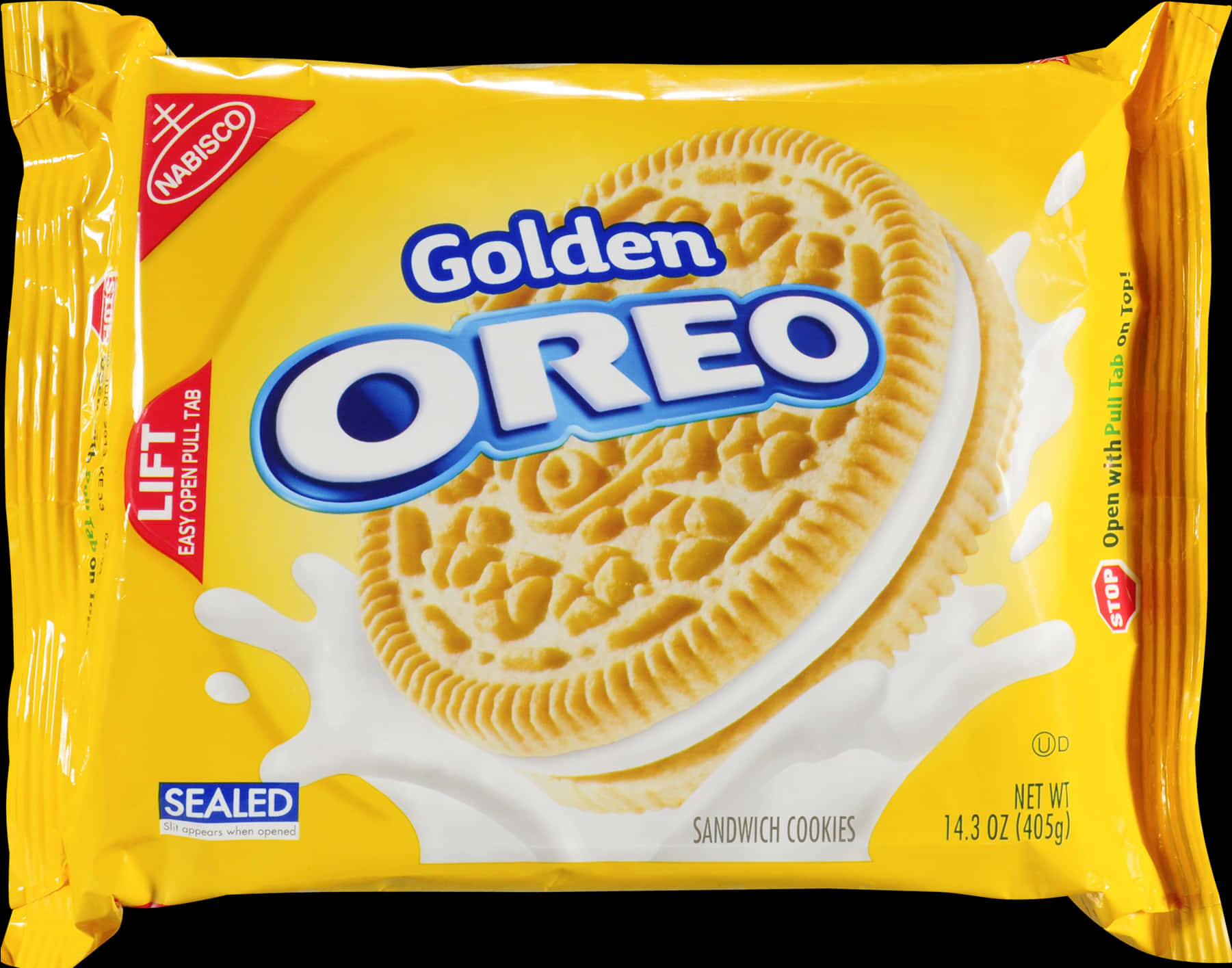 Golden Oreo Cookie Package PNG