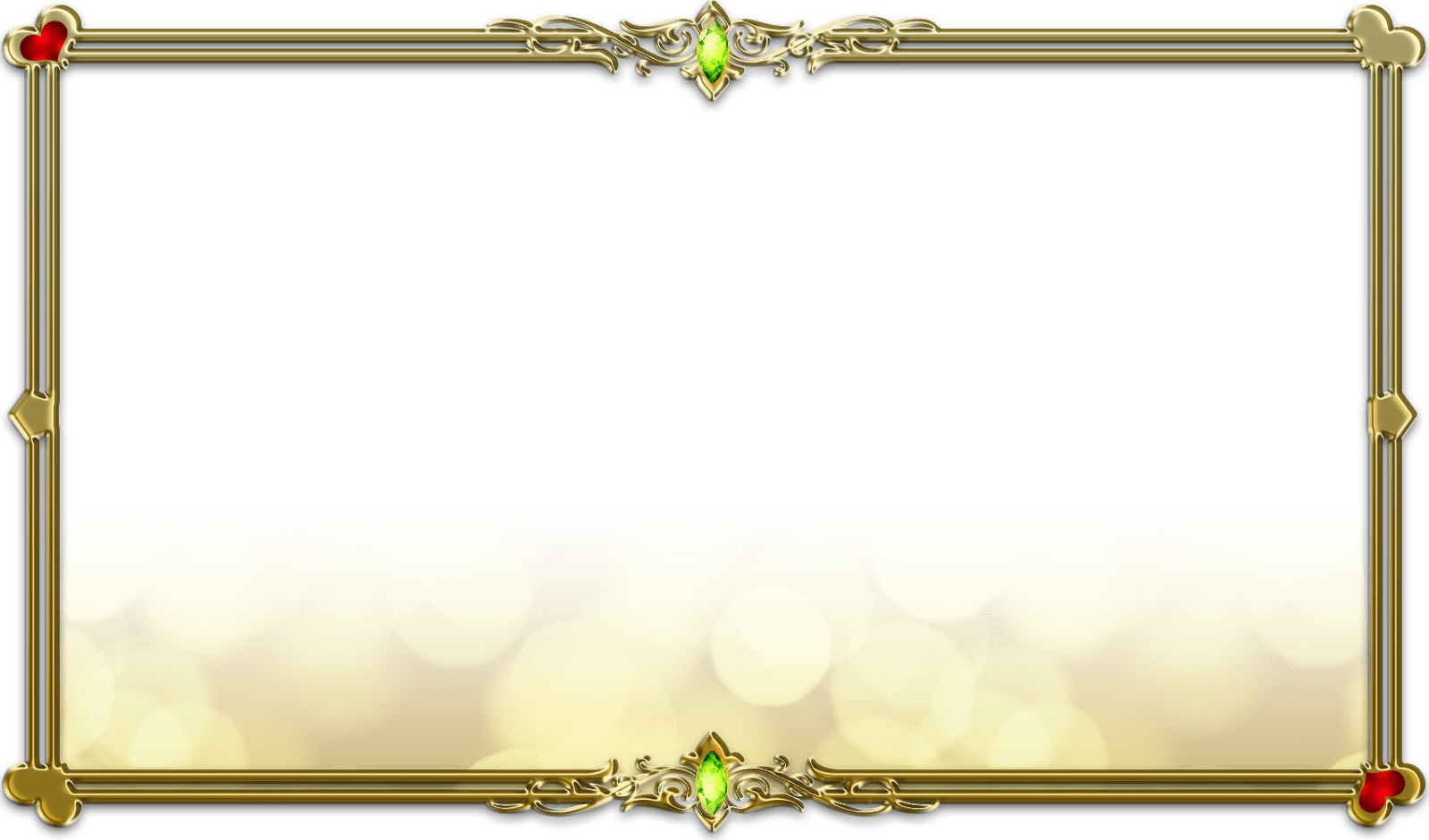 Golden Ornate Frame Border PNG