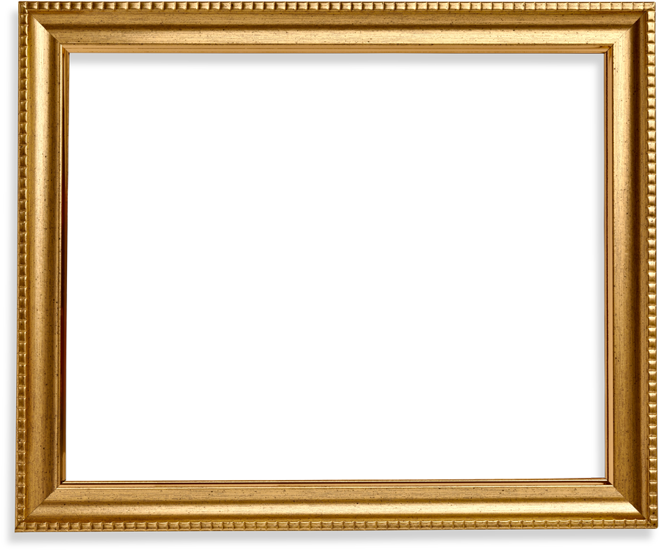 Golden Ornate Square Frame PNG