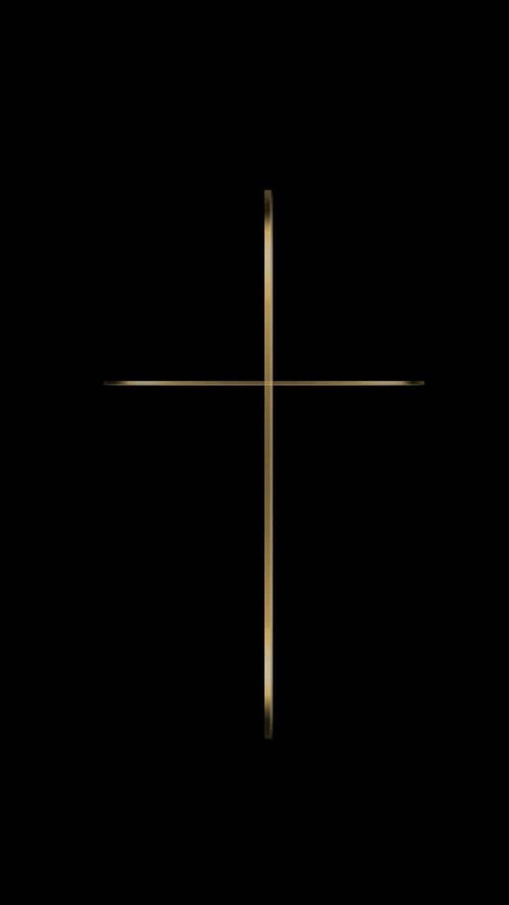 Golden Orthodox Crosson Black Wallpaper