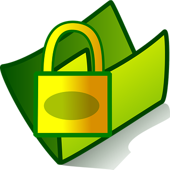 Golden Padlock Security Icon PNG