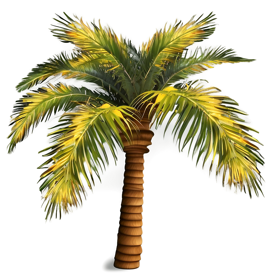 Golden Palm Tree Png 04292024 PNG
