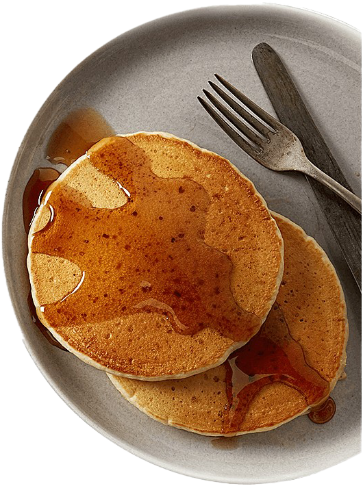Golden Pancakeswith Syrupon Plate PNG