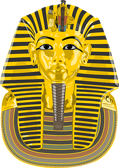 Golden_ Pharaoh_ Mask_ Vector PNG