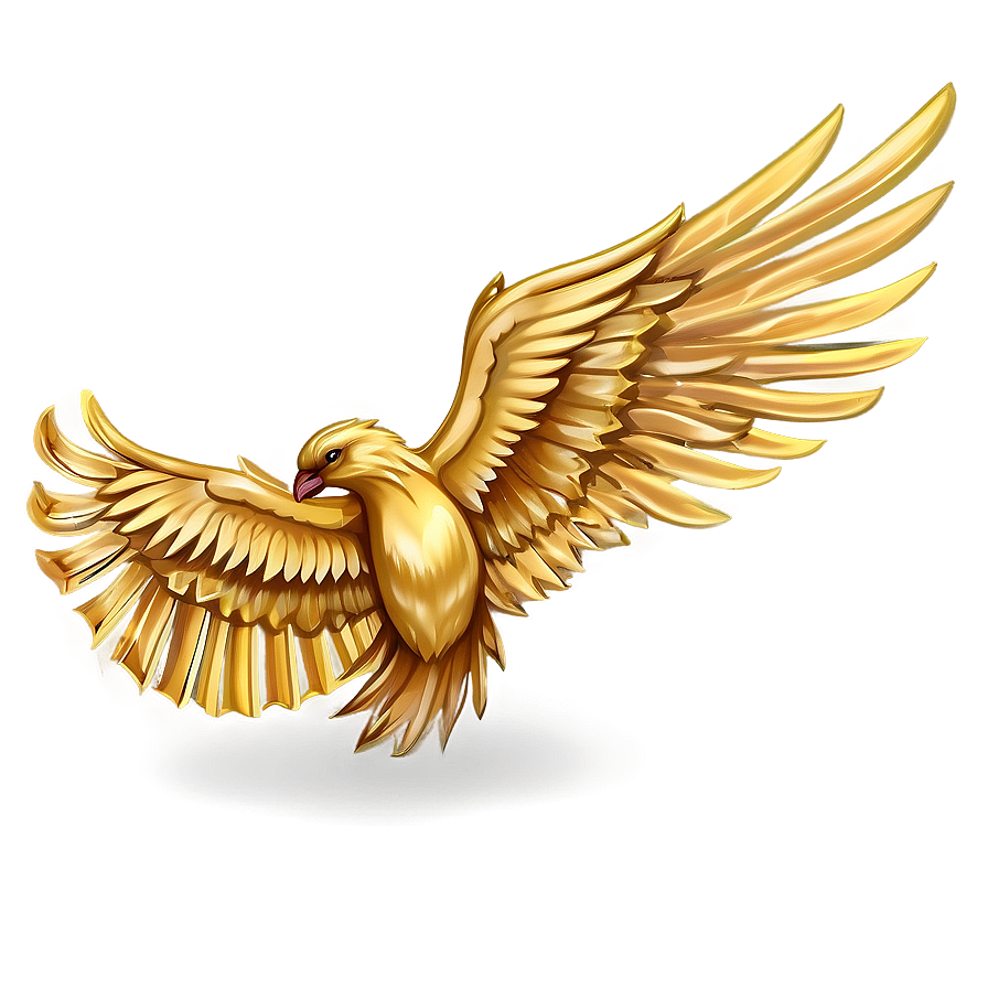 Download Golden Phoenix Outline Png Aqe16 | Wallpapers.com