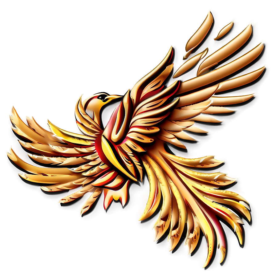 Golden Phoenix Outline Png Uwu PNG