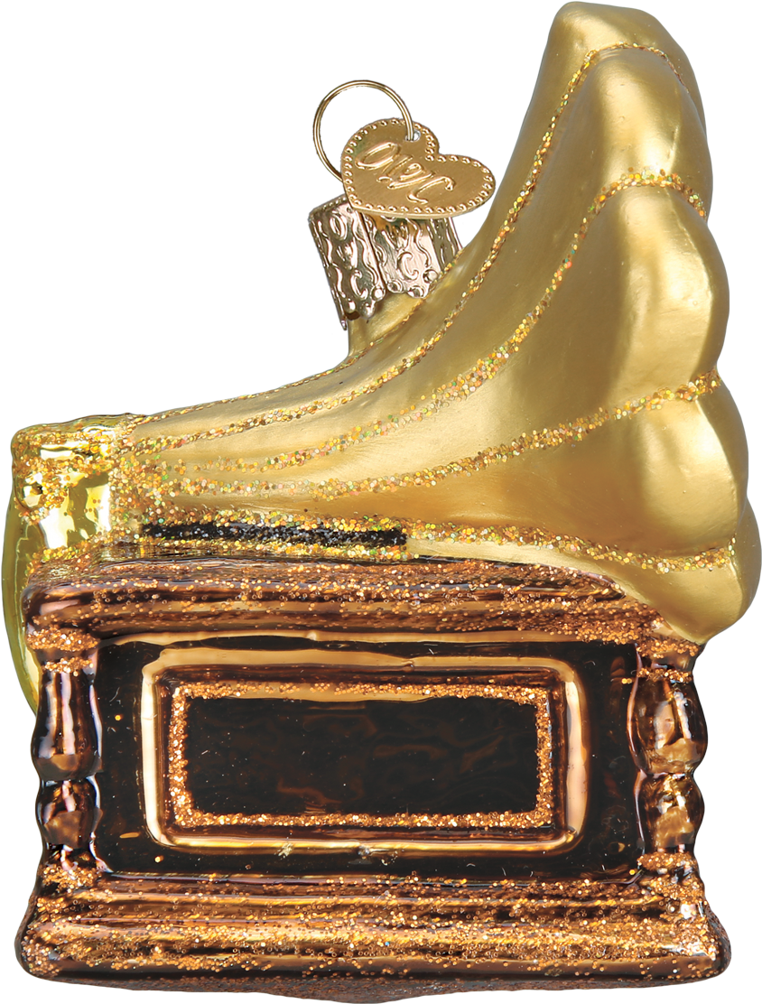 Golden Phonograph Ornament PNG