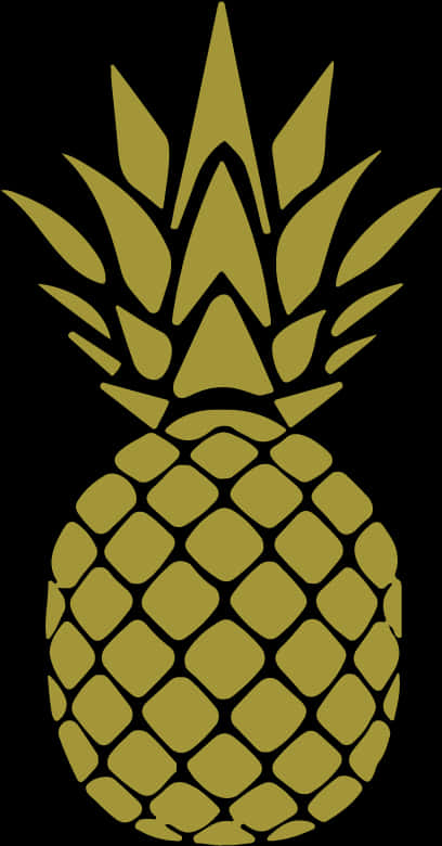 Golden Pineapple Graphic PNG