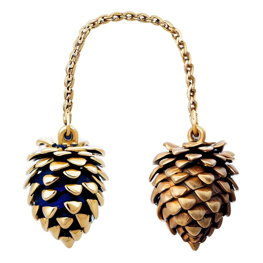 Golden Pinecone Charm Png Ubr23 PNG