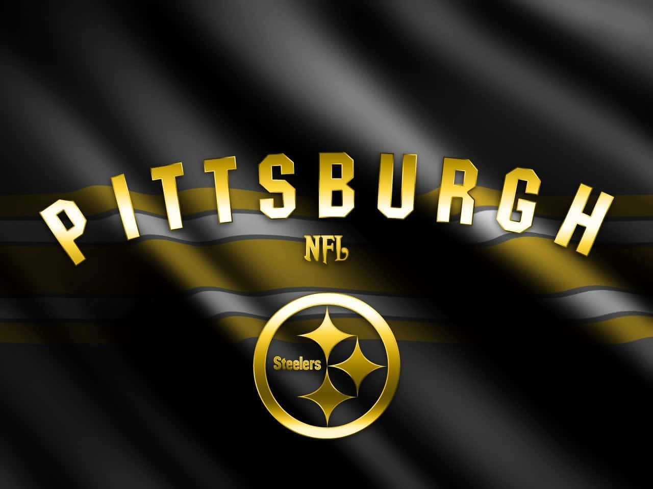 Logodorado De Los Pittsburgh Steelers Fondo de pantalla