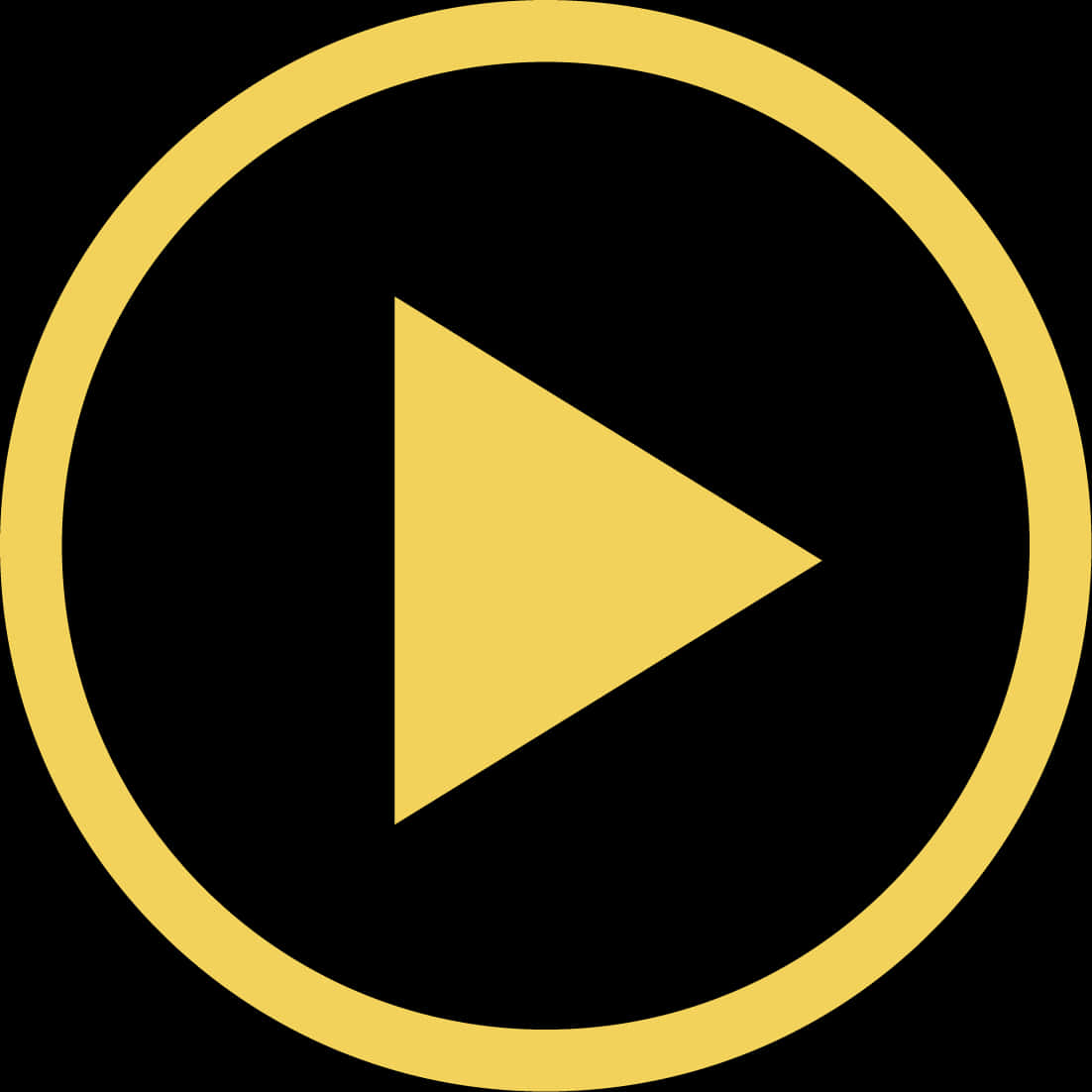Golden_ Play_ Button_ Icon PNG