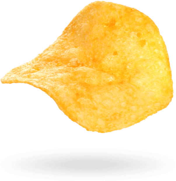 Golden Potato Chip Single Isolated PNG