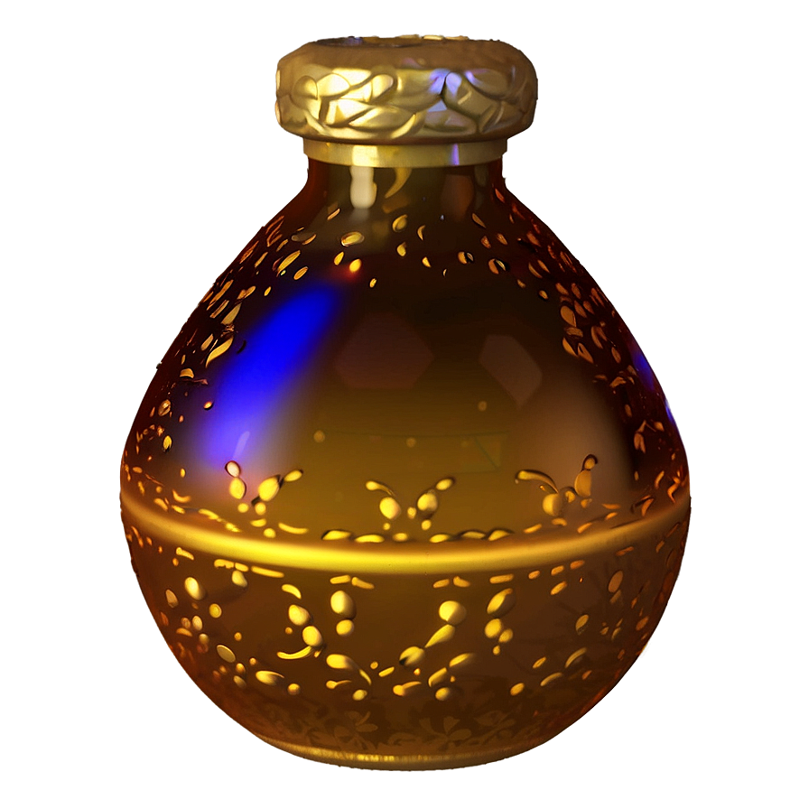 Golden Potion Bottle Png Gxl PNG