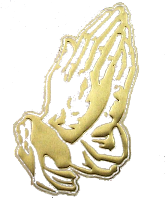 Golden Praying Hands Graphic PNG