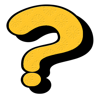 Golden Question Mark Black Background PNG