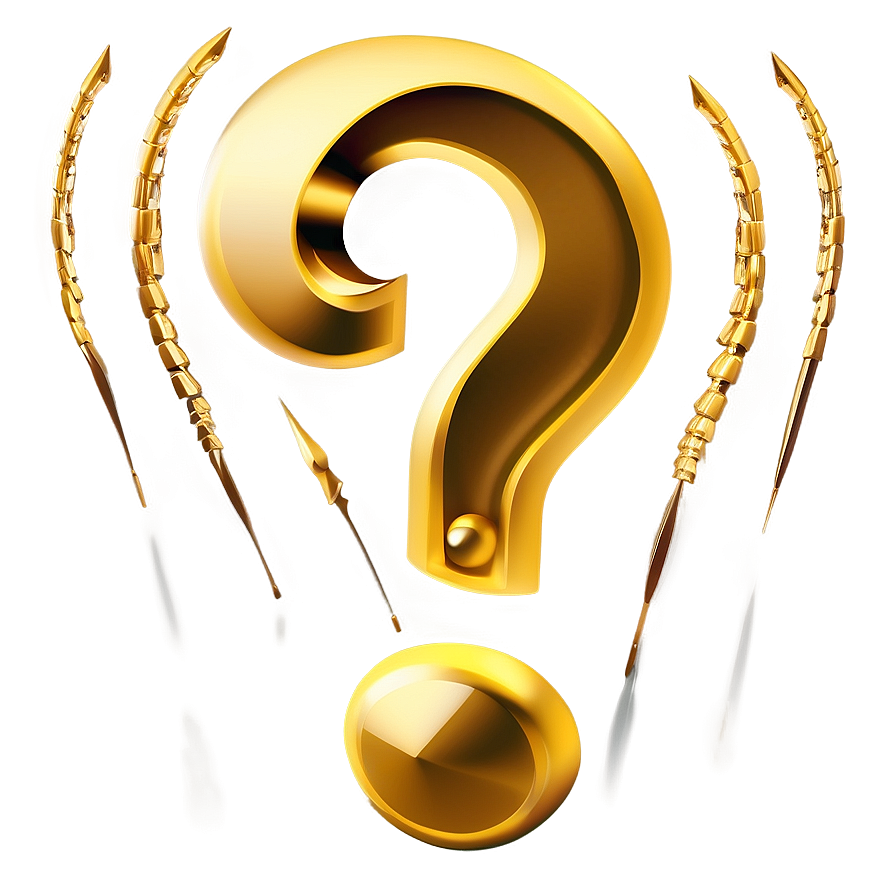 Golden Question Mark Png Hga1 PNG