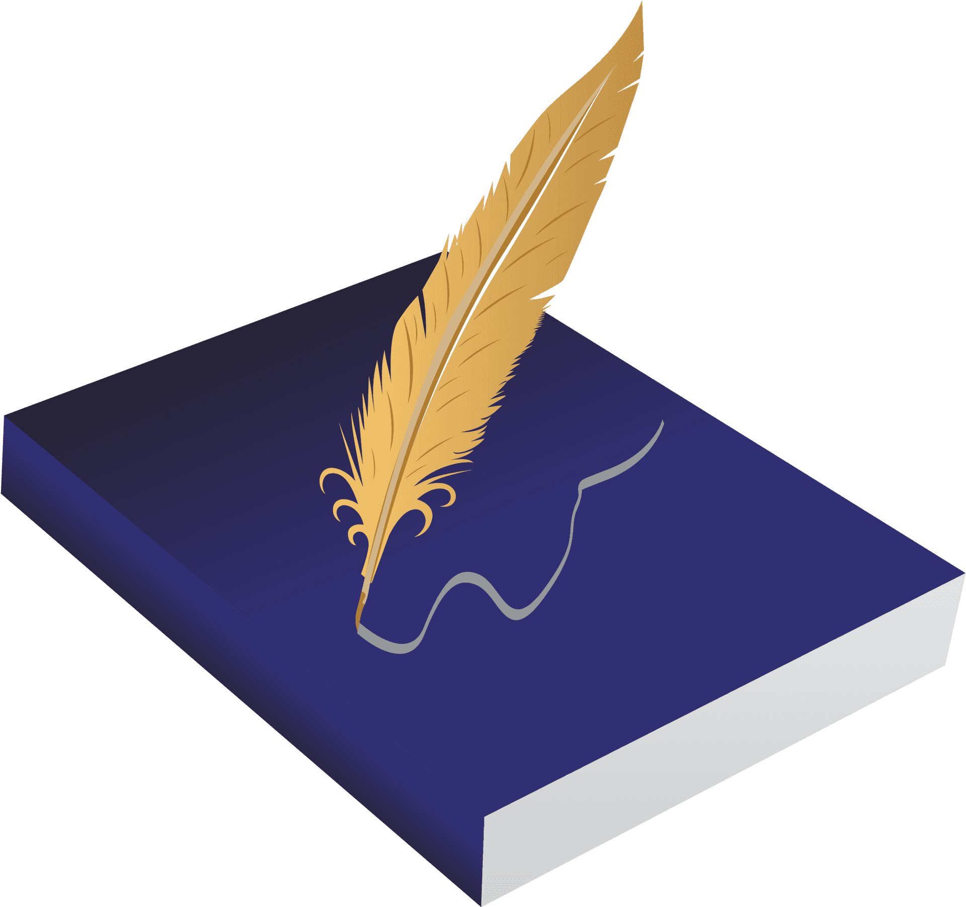 Golden Quillon Blue Book PNG