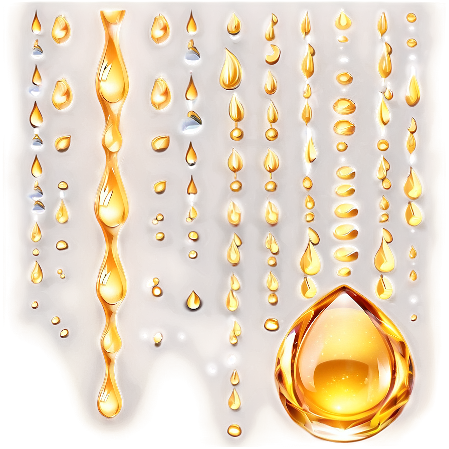 Golden Raindrop Png 89 PNG