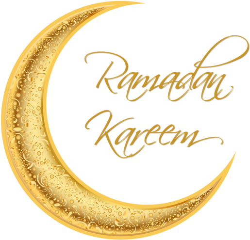Golden Ramadan Kareem Crescent PNG