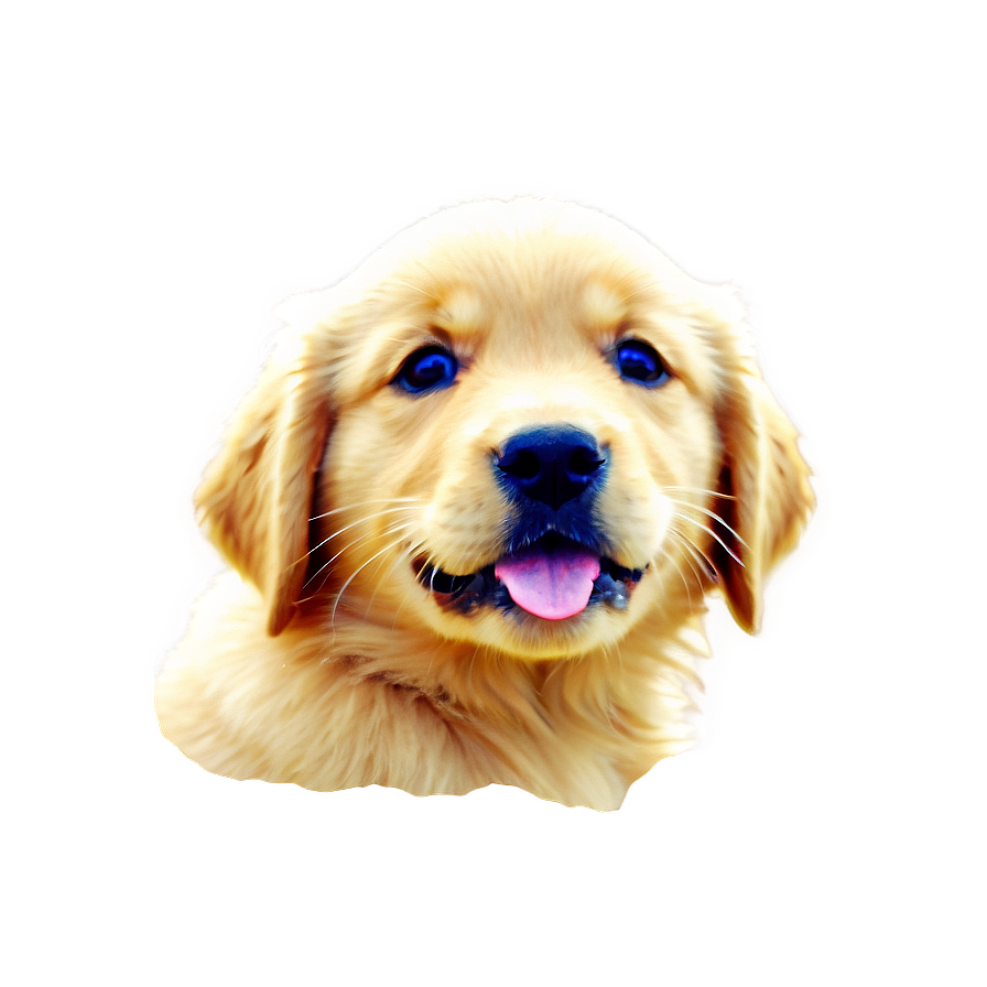 Golden Retriever Puppy B PNG