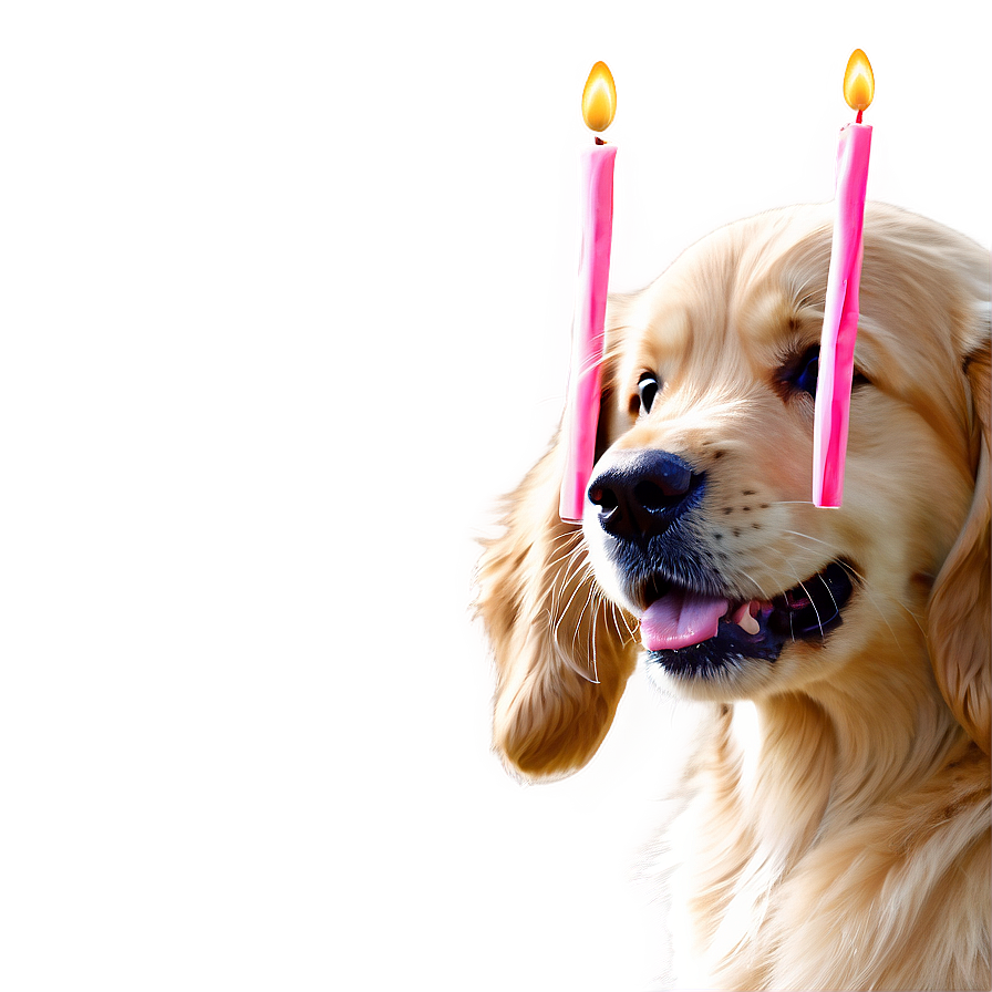 Golden Retriever Puppy Birthday Hat Png Vwf5 PNG