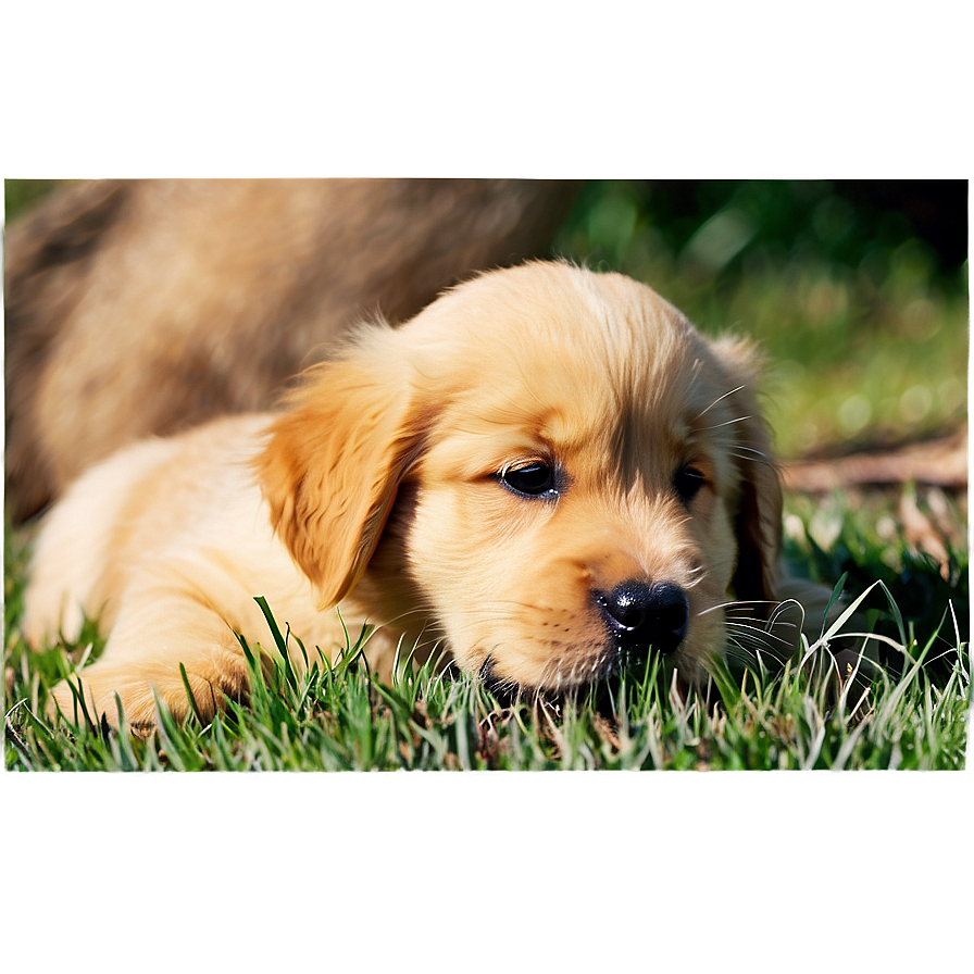 Golden Retriever Puppy Close-up Png Ucw49 PNG