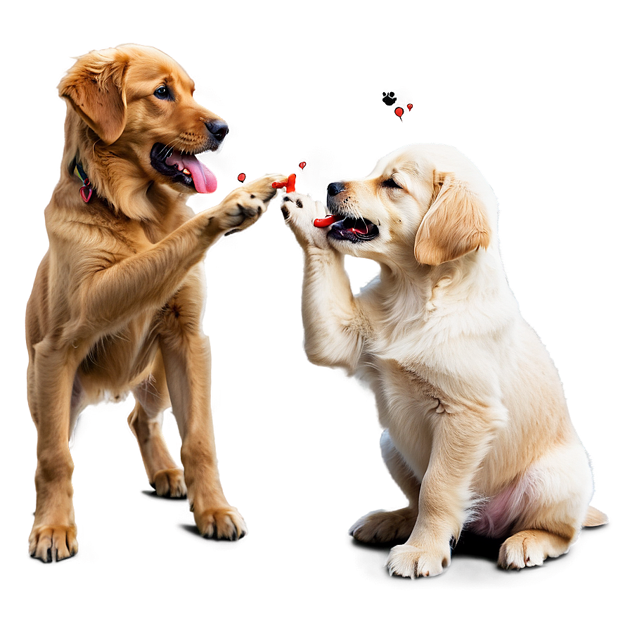 Golden Retriever Puppy Eating Png 06252024 PNG