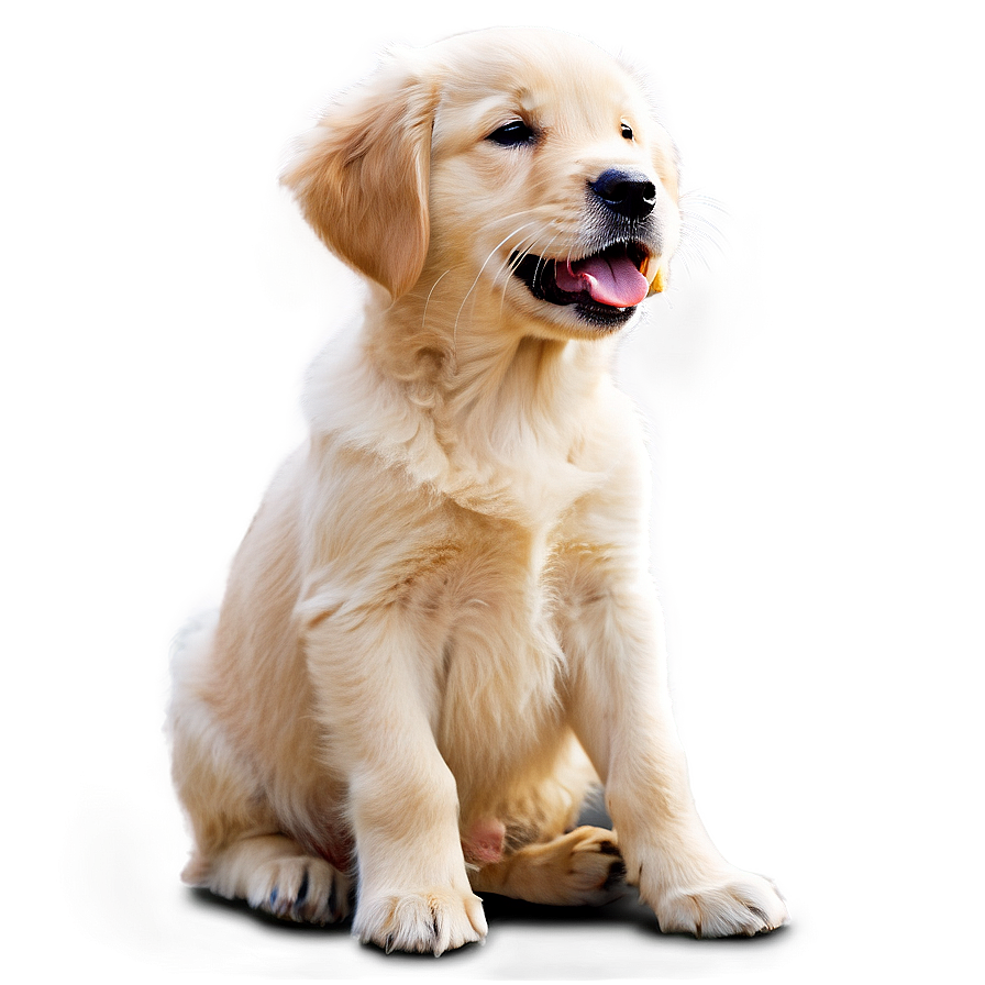 Golden Retriever Puppy Eating Png 06252024 PNG