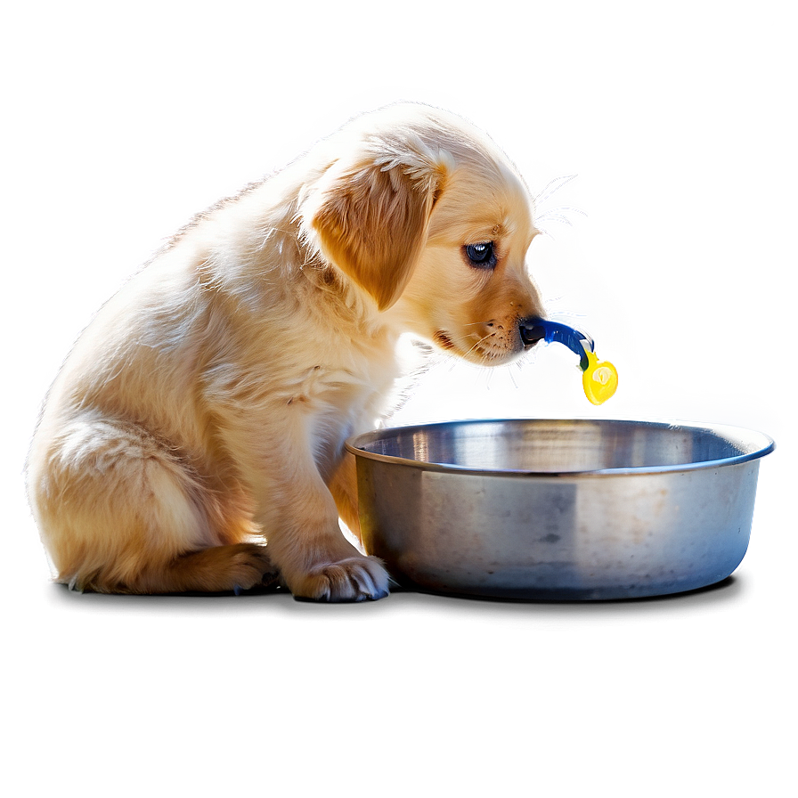 Golden Retriever Puppy Eating Png Rhb49 PNG