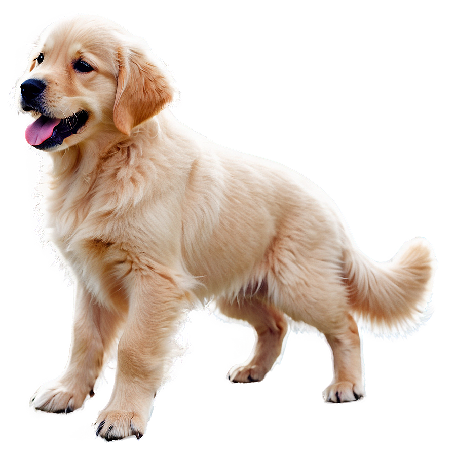 Golden Retriever Puppy In Snow Png 06252024 PNG