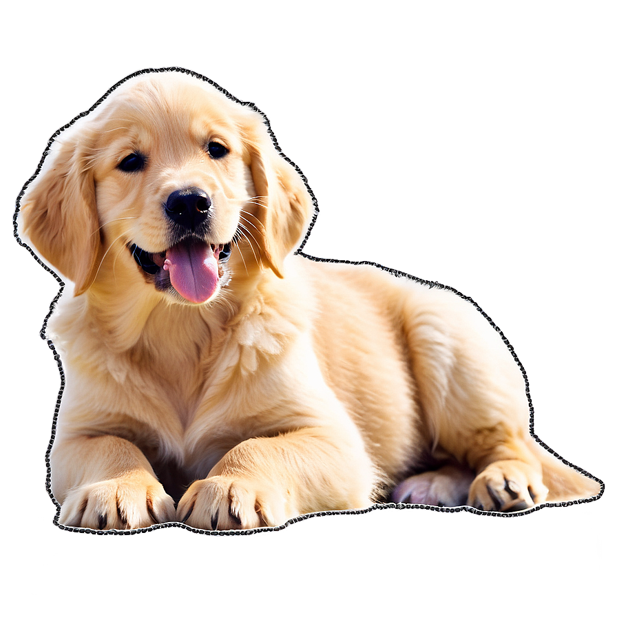 Golden Retriever Puppy On Beach Png 67 PNG