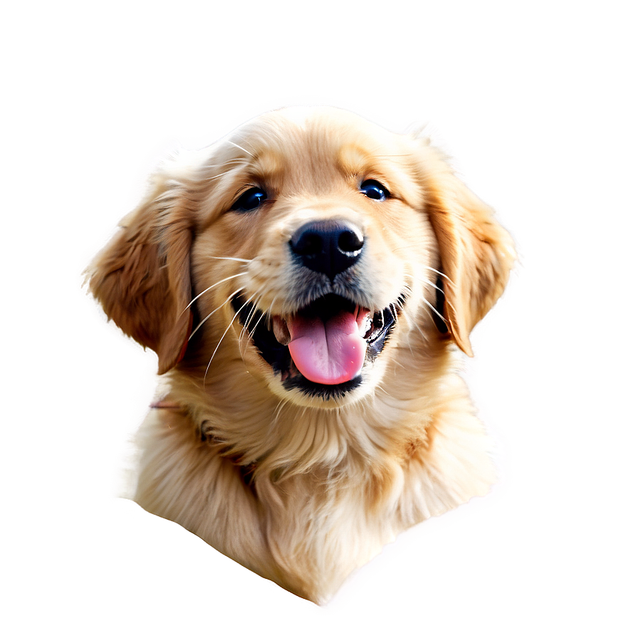 Golden Retriever Puppy Winking Png 06252024 PNG