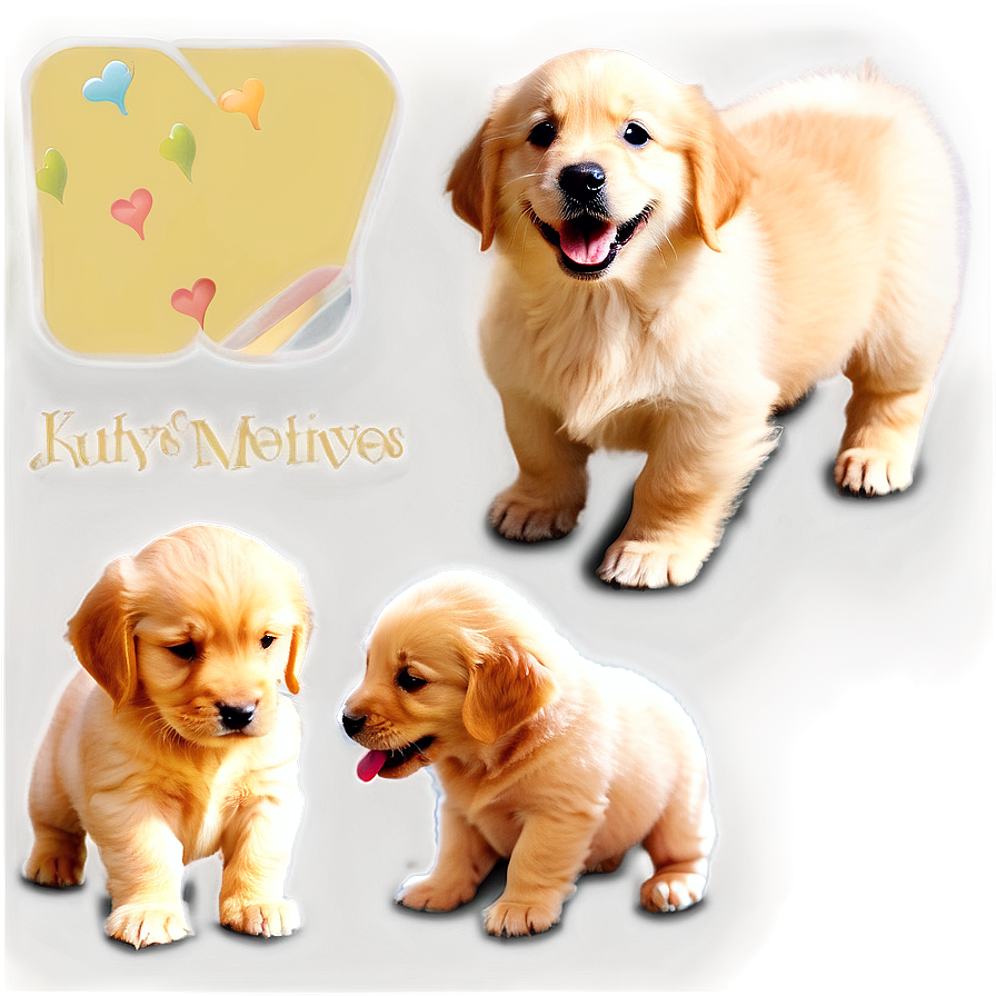 Golden Retriever Puppy With Puppies Png 92 PNG