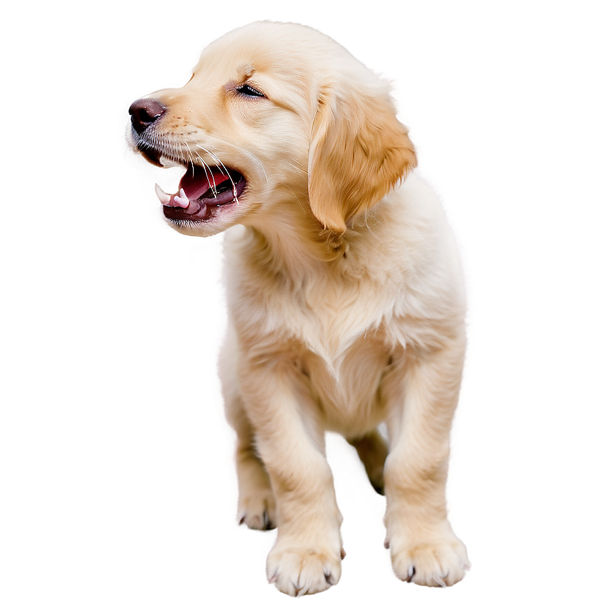 Golden Retriever Puppy Yawning Png 06252024 PNG