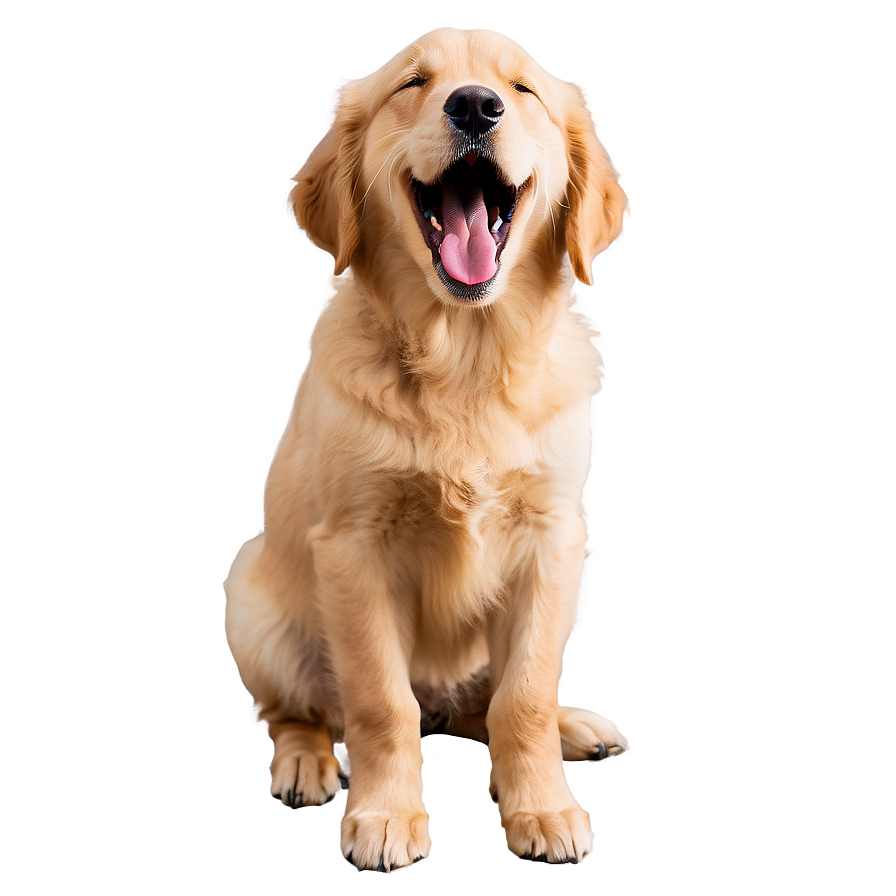 Golden Retriever Puppy Yawning Png Tfm72 PNG