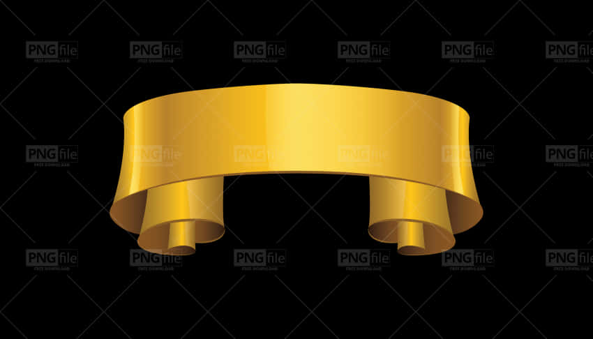 Download Golden Ribbon Banner Graphic | Wallpapers.com