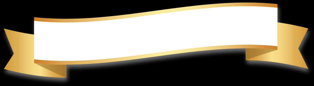 Golden Ribbon Banner Graphic PNG