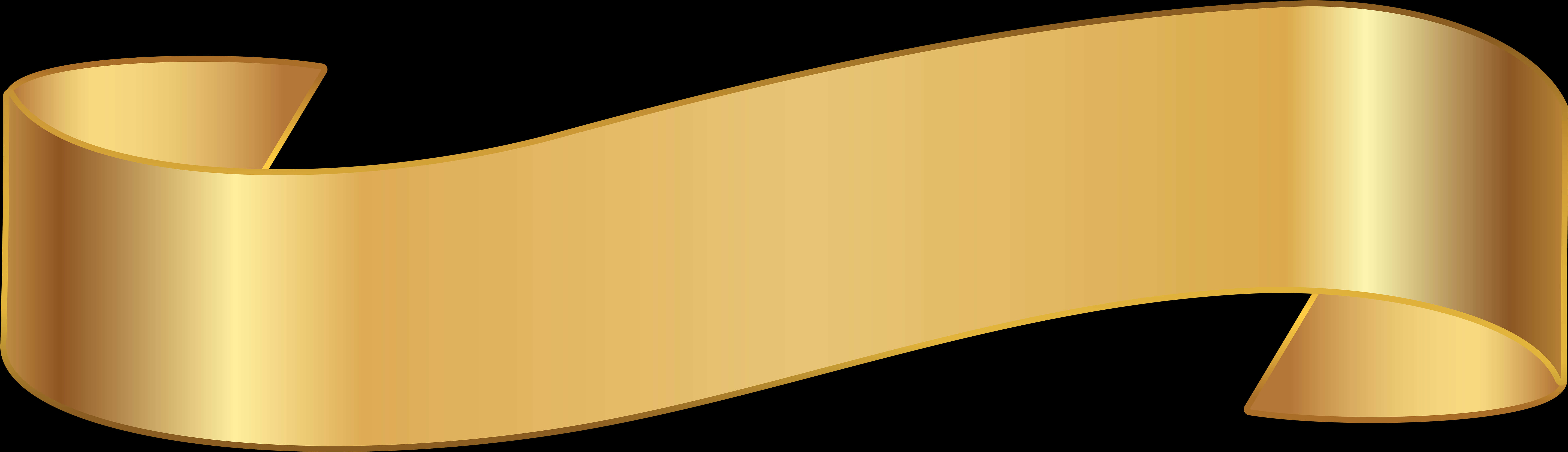 Golden Ribbon Banner PNG
