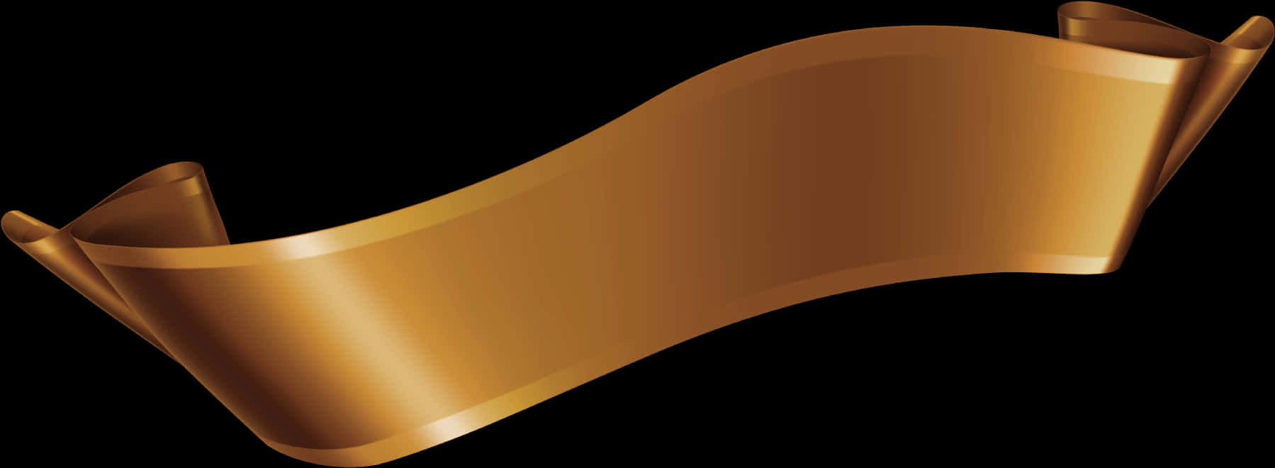 Golden Ribbon Banner PNG