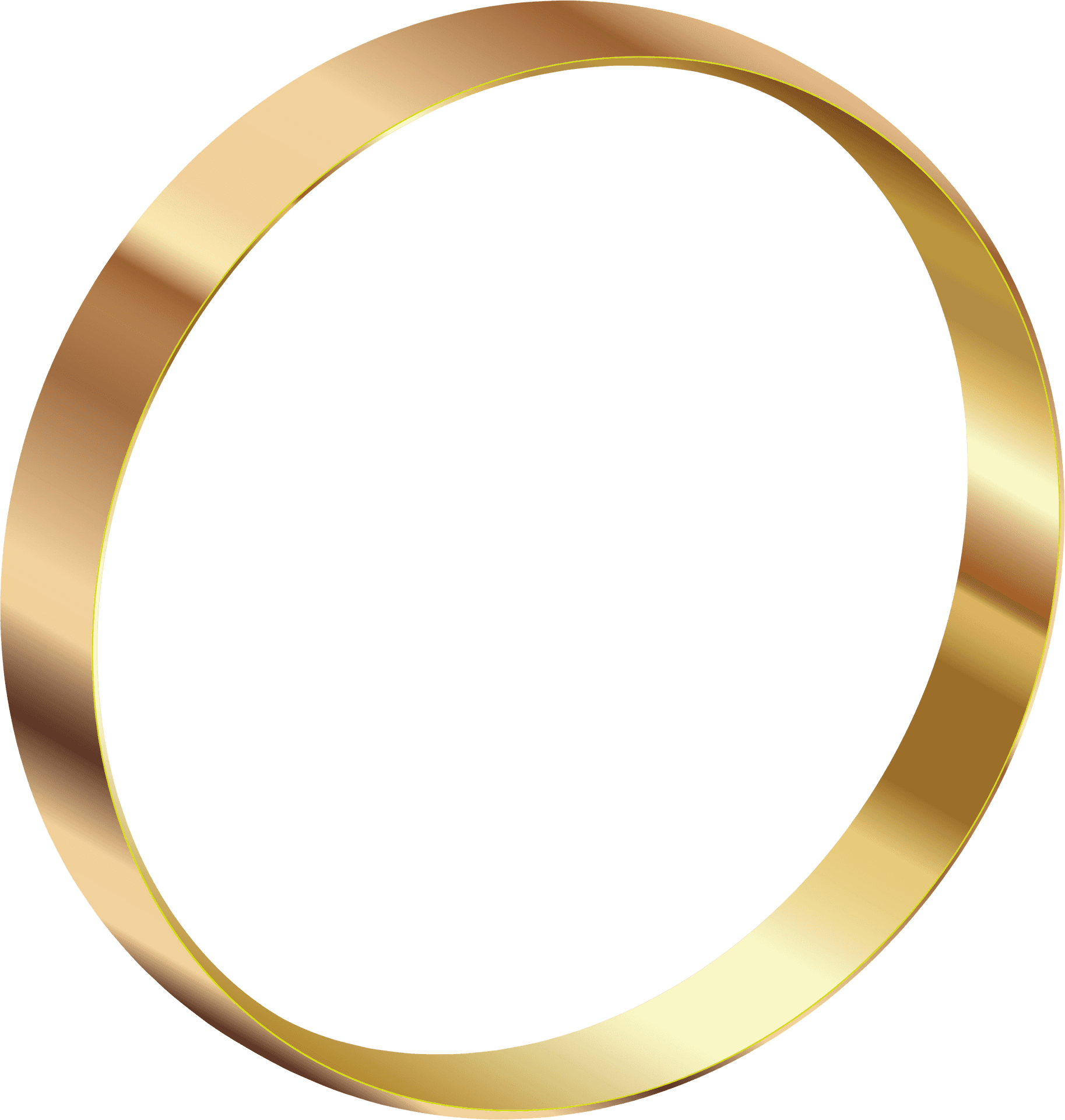 Golden Ring Simple Design PNG