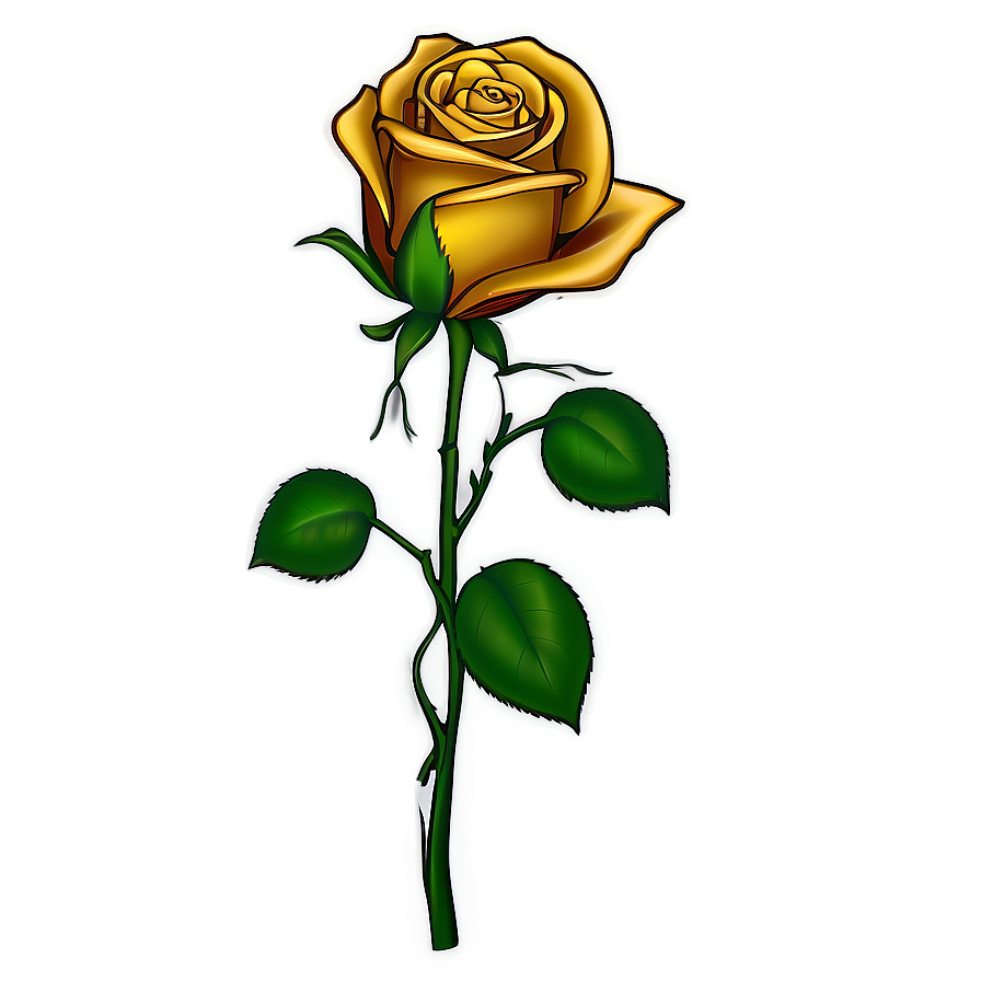 Golden Rose Clipart Png 54 PNG