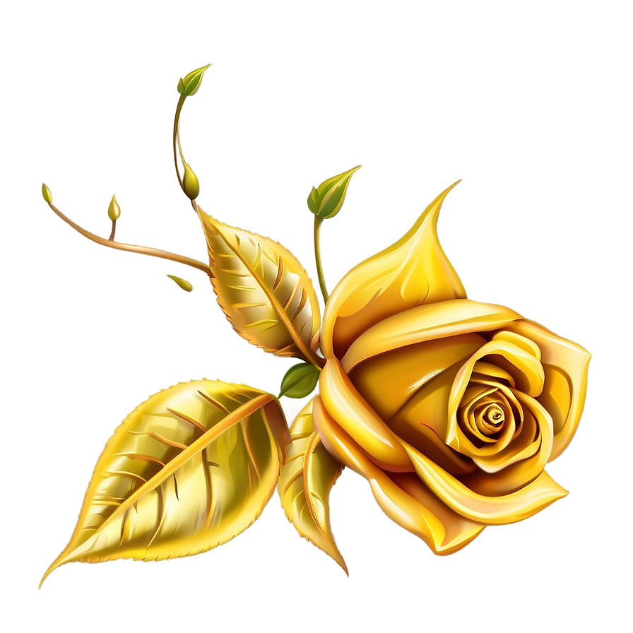 Golden Rose Png 10 PNG