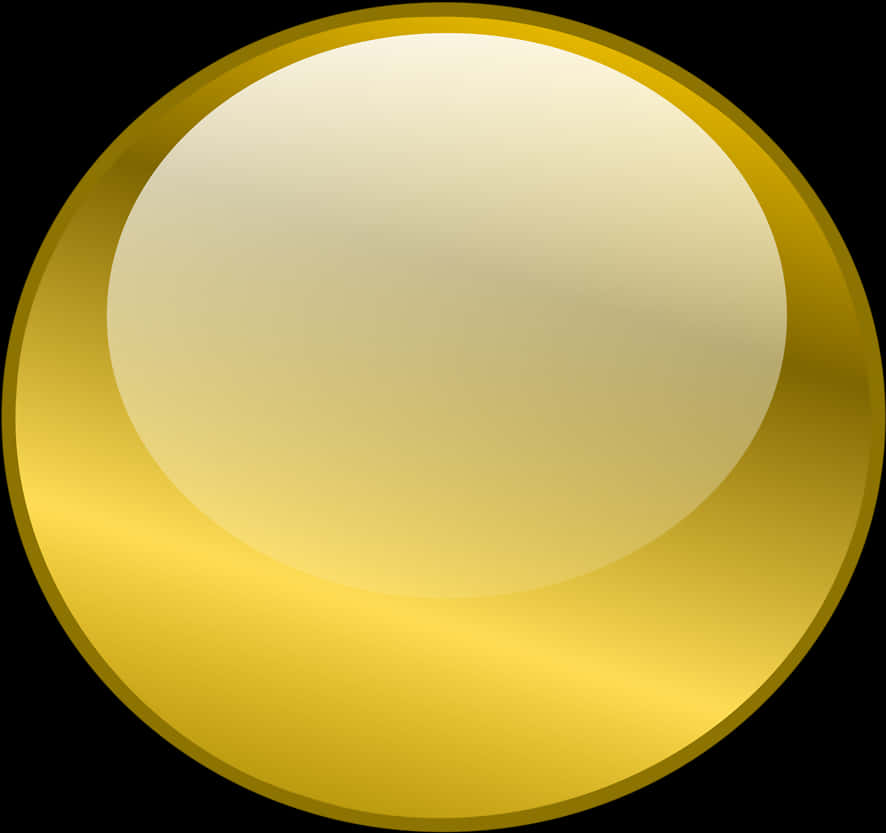 Golden Round Button Graphic PNG